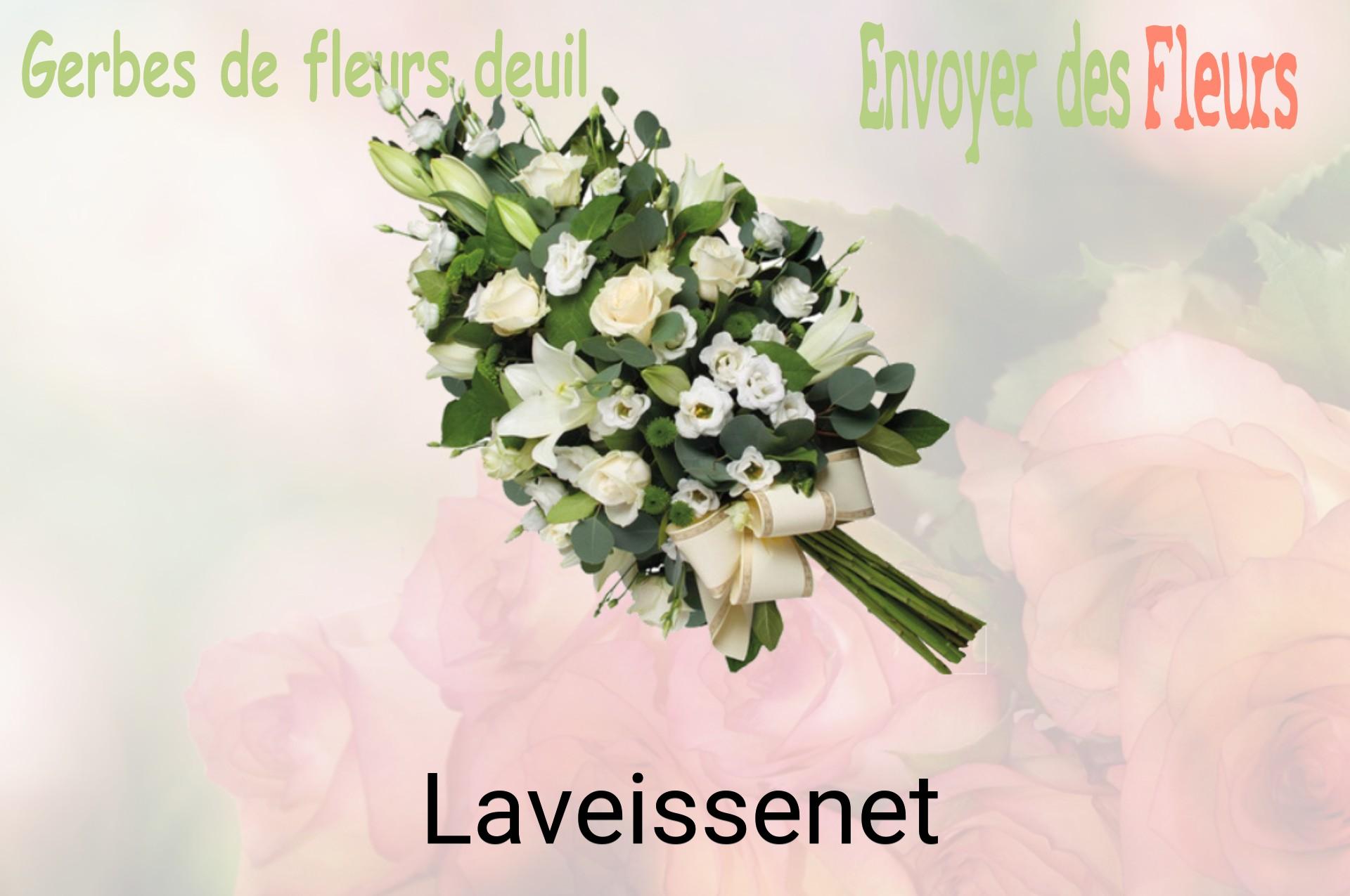 Gerbe de fleurs de deuil livrée à Laveissenet